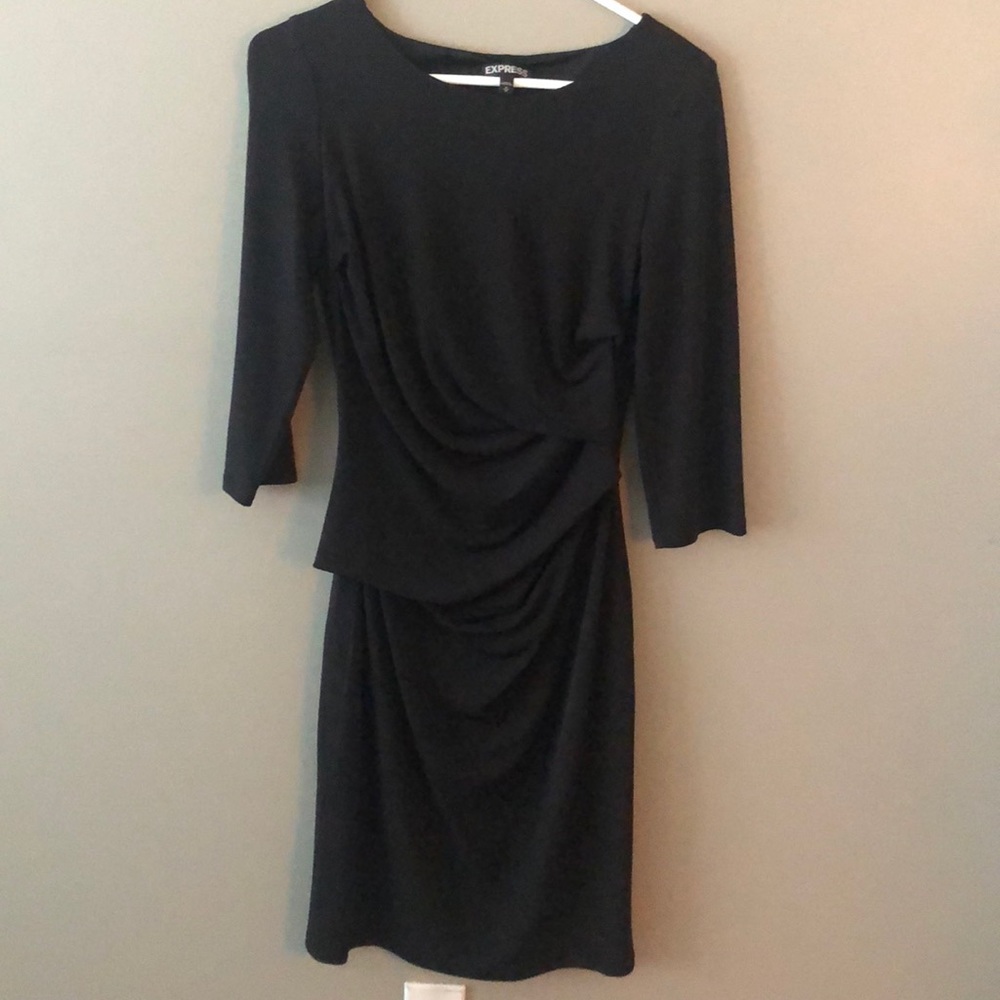 Mid length black dress